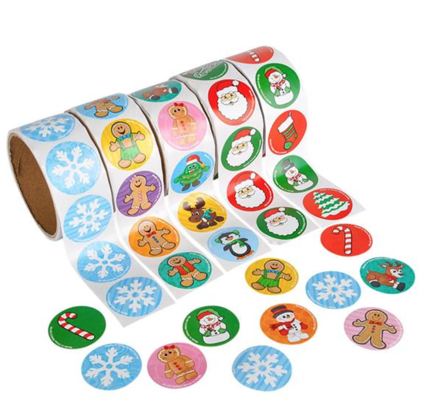 Buy HOLIDAY ROLL STICKERS ASSORTMENT (500PCS/UNIT) in Bulk