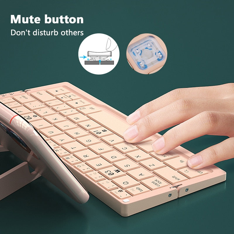 Mini Folding Keyboard Wireless Bluetooth