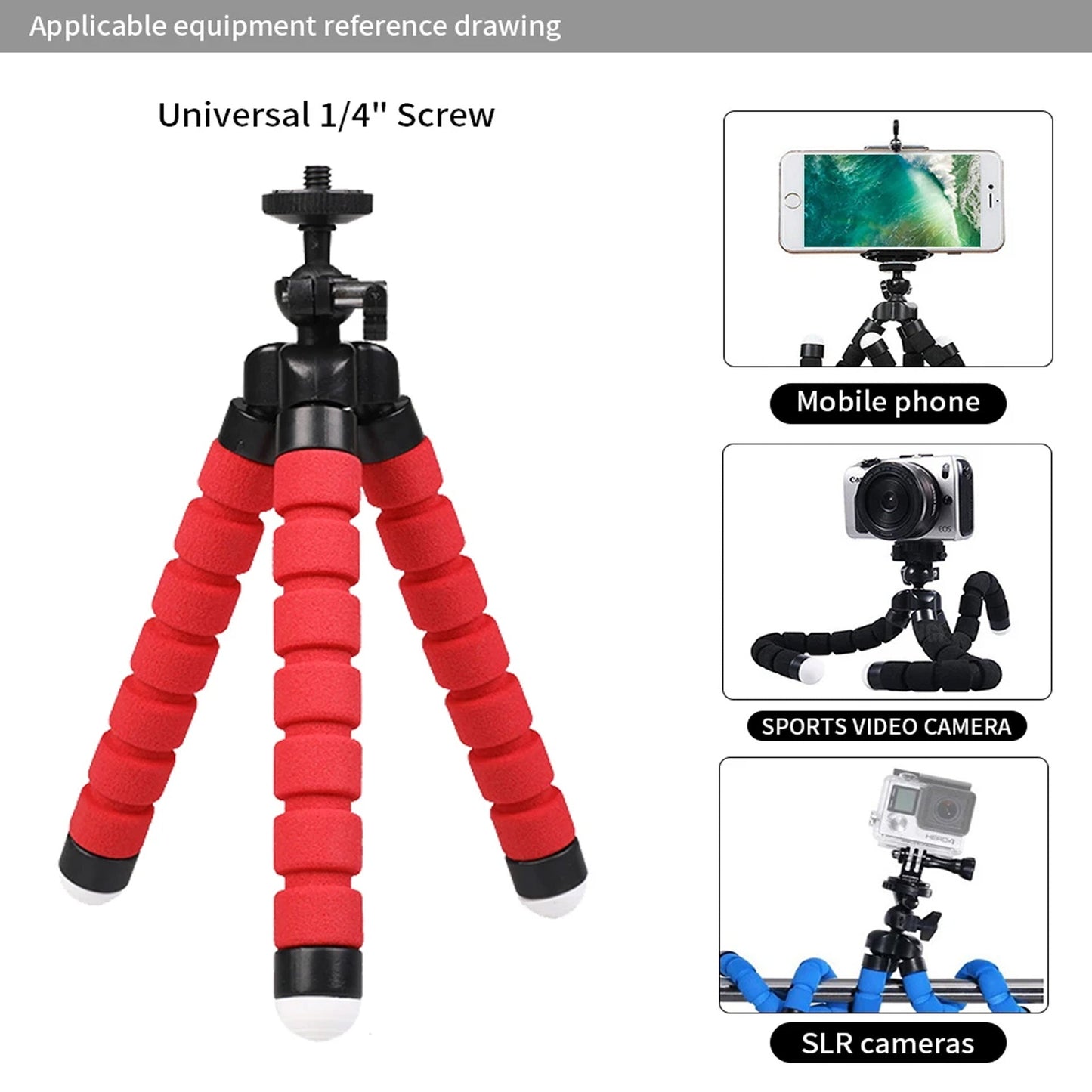 Octopus Camera Tripod Stand for Cell Phone- Assorted